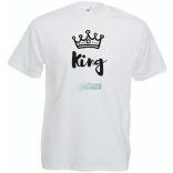 King & Queen férfi rövid ujjú póló