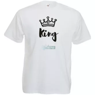 King & Queen férfi rövid ujjú póló
