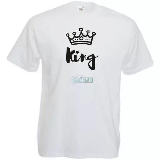 King & Queen férfi rövid ujjú póló