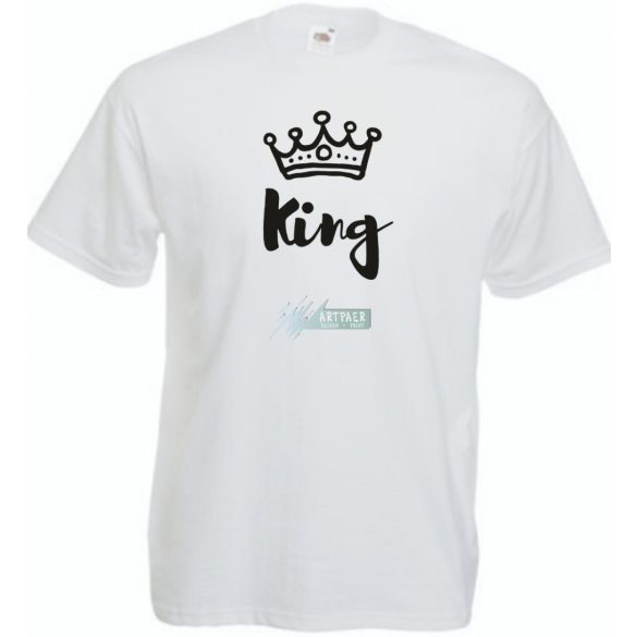 King & Queen férfi rövid ujjú póló