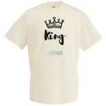 King & Queen férfi rövid ujjú póló