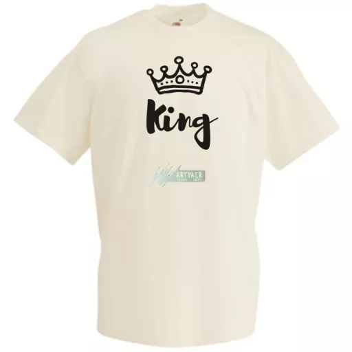 King & Queen férfi rövid ujjú póló