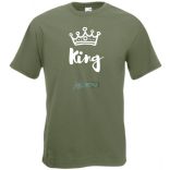 King & Queen férfi rövid ujjú póló