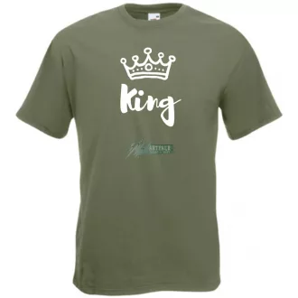 King & Queen férfi rövid ujjú póló