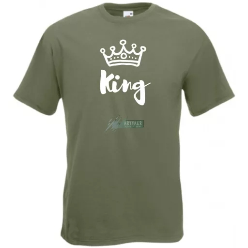 King & Queen férfi rövid ujjú póló