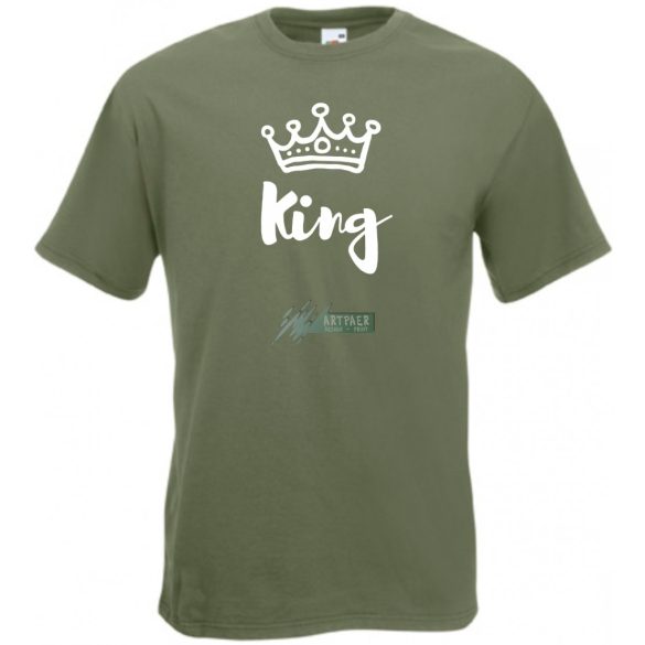 King & Queen férfi rövid ujjú póló
