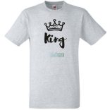 King & Queen férfi rövid ujjú póló