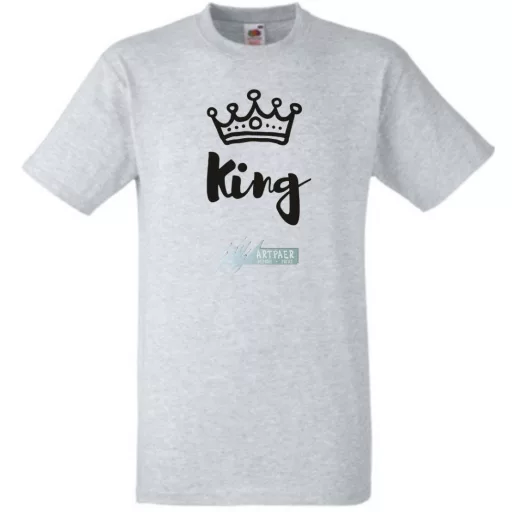 King & Queen férfi rövid ujjú póló