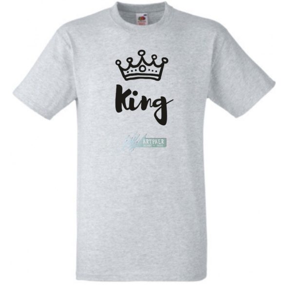 King & Queen férfi rövid ujjú póló