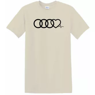   Humor – Szívem az Audi-mért dobog - EKG férfi rövid ujjú póló