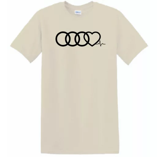 Humor – Szívem az Audi-mért dobog - EKG férfi rövid ujjú póló