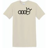 Humor - Audi a Király - koronás szív férfi rövid ujjú póló