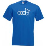 Humor - Audi a Király - koronás szív férfi rövid ujjú póló