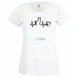 EKG Macskabarát női rövid ujjú póló