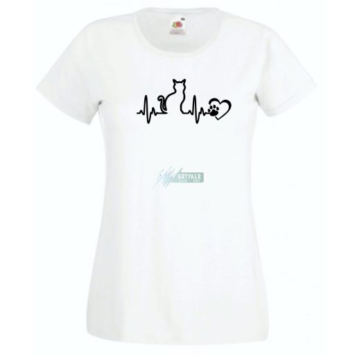 EKG Macskabarát női rövid ujjú póló
