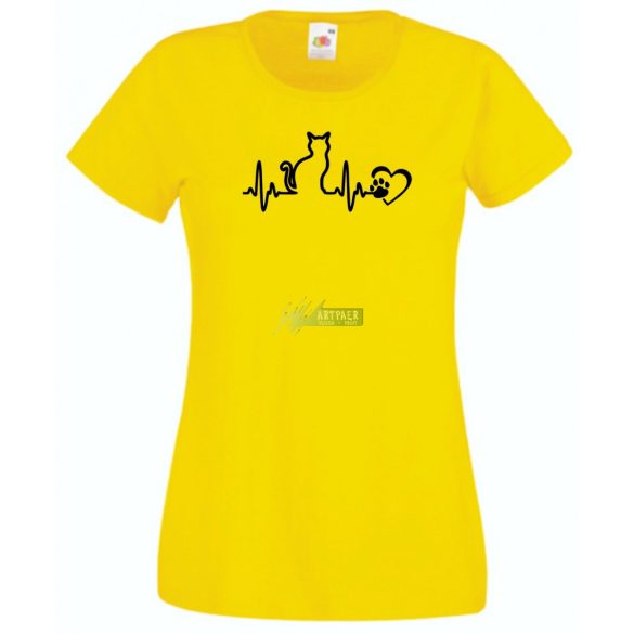 EKG Macskabarát női rövid ujjú póló