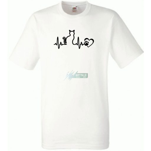 EKG Macskabarát férfi rövid ujjú póló