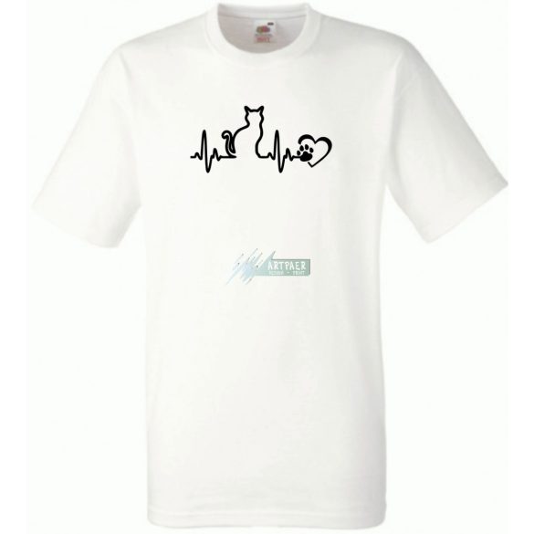 EKG Macskabarát férfi rövid ujjú póló