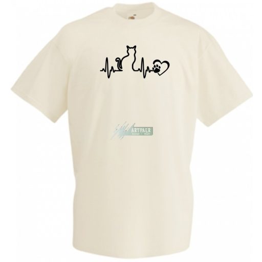 EKG Macskabarát férfi rövid ujjú póló