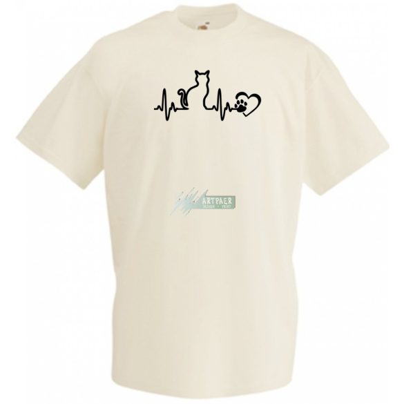 EKG Macskabarát férfi rövid ujjú póló