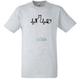 EKG Macskabarát férfi rövid ujjú póló