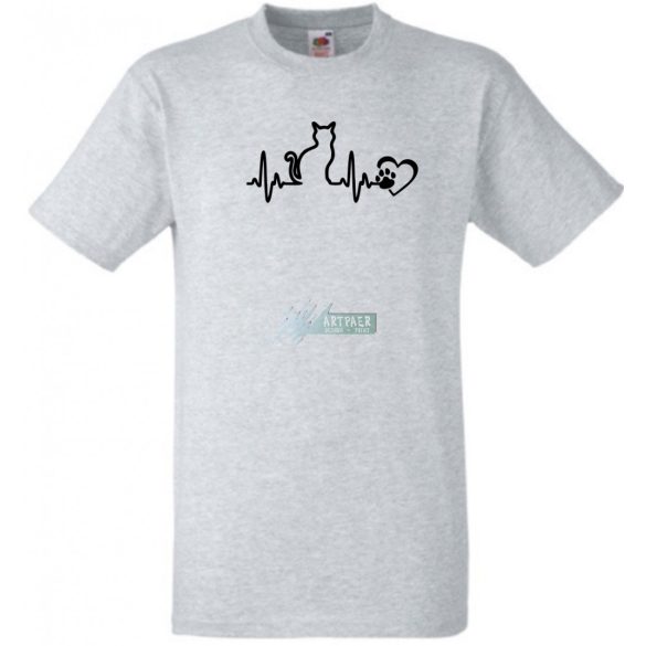 EKG Macskabarát férfi rövid ujjú póló