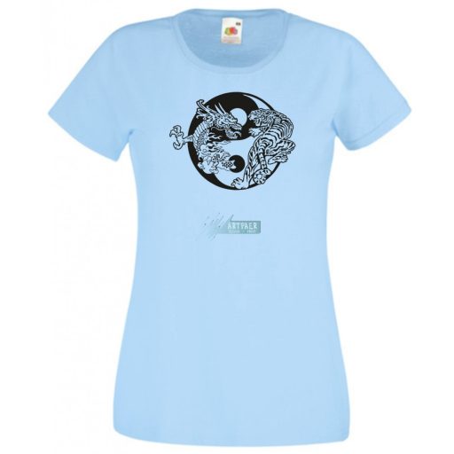 Yin Yang - Tigris vs. Sárkány női rövid ujjú póló