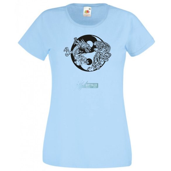 Yin Yang - Tigris vs. Sárkány női rövid ujjú póló