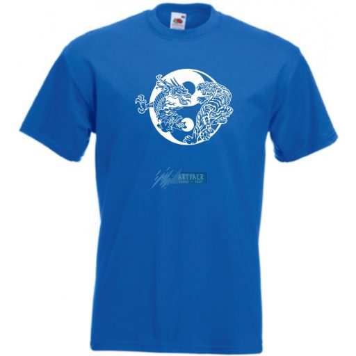 Yin Yang - Tigris vs. Sárkány férfi rövid ujjú póló