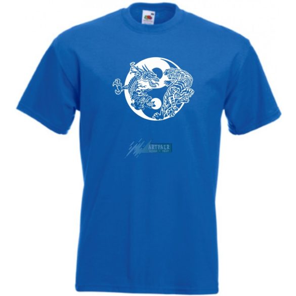 Yin Yang - Tigris vs. Sárkány férfi rövid ujjú póló