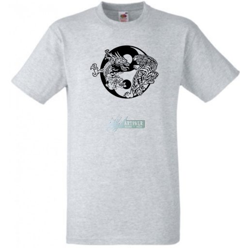 Yin Yang - Tigris vs. Sárkány férfi rövid ujjú póló