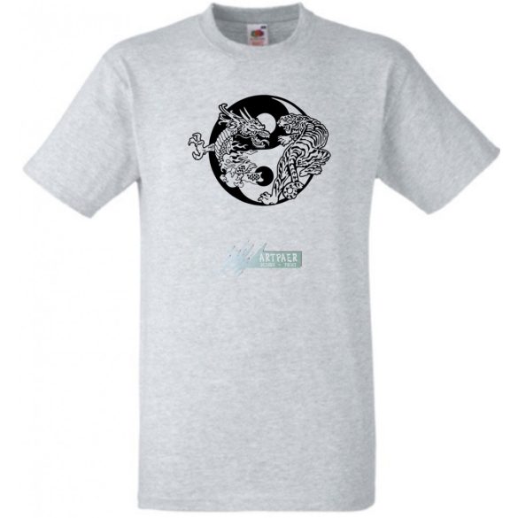 Yin Yang - Tigris vs. Sárkány férfi rövid ujjú póló
