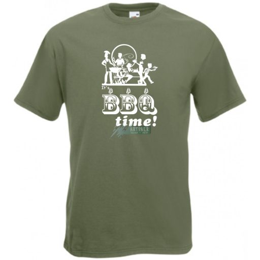 BBQ Time grillparty férfi rövid ujjú póló