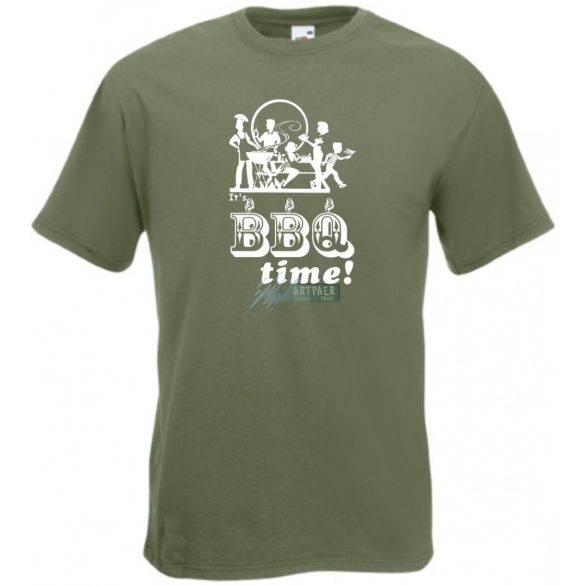 BBQ Time grillparty férfi rövid ujjú póló