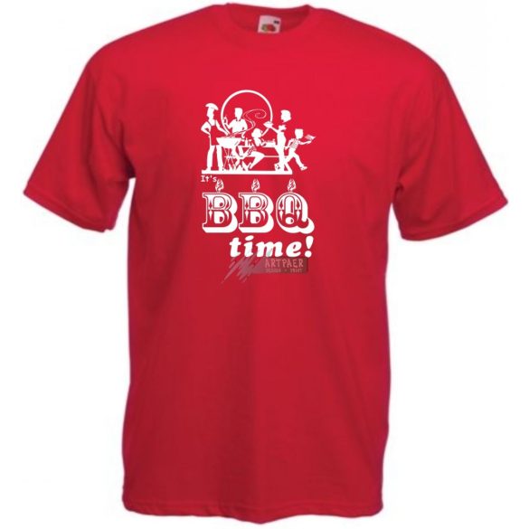 BBQ Time grillparty férfi rövid ujjú póló