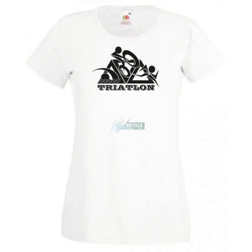 Triatlon – Úszás, kerékpározás, futás női rövid ujjú póló