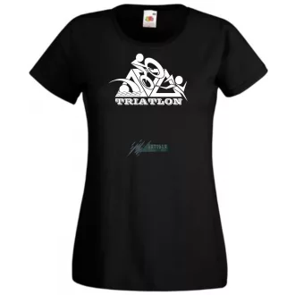   Triatlon – Úszás, kerékpározás, futás női rövid ujjú póló