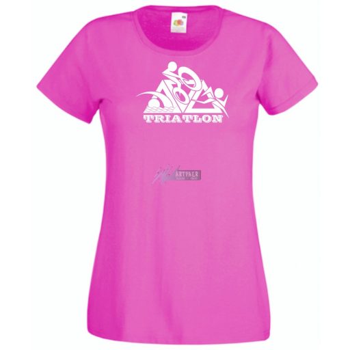 Triatlon – Úszás, kerékpározás, futás női rövid ujjú póló