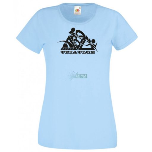 Triatlon – Úszás, kerékpározás, futás női rövid ujjú póló