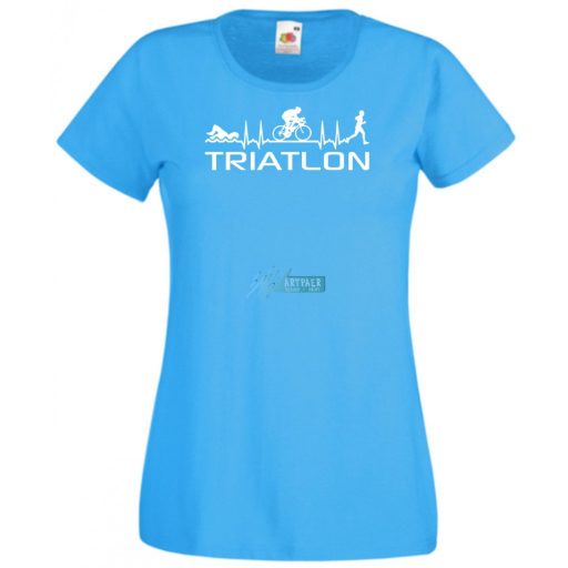 Triatlon - Úszás, kerékpározás, futás női rövid ujjú póló