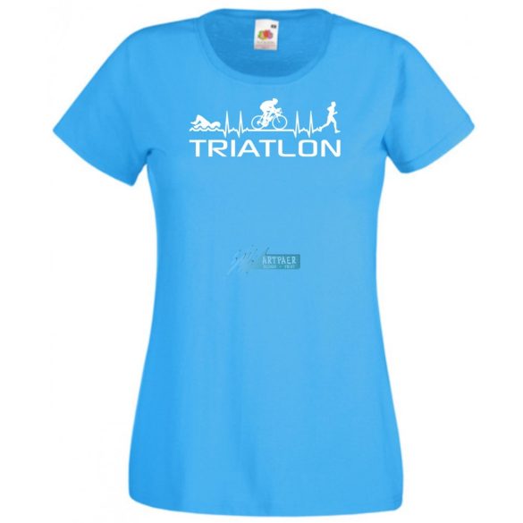 Triatlon - Úszás, kerékpározás, futás női rövid ujjú póló