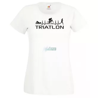   Triatlon - Úszás, kerékpározás, futás női rövid ujjú póló