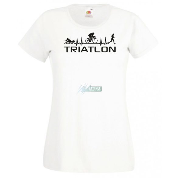 Triatlon - Úszás, kerékpározás, futás női rövid ujjú póló