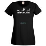 Triatlon - Úszás, kerékpározás, futás női rövid ujjú póló