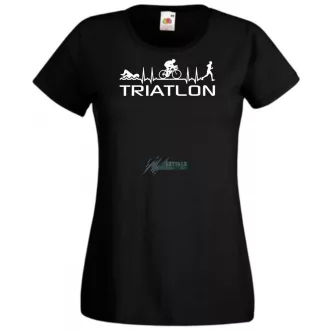   Triatlon - Úszás, kerékpározás, futás női rövid ujjú póló