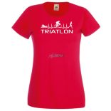 Triatlon - Úszás, kerékpározás, futás női rövid ujjú póló