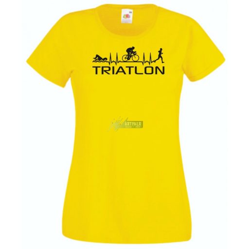 Triatlon - Úszás, kerékpározás, futás női rövid ujjú póló