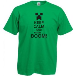 Keep Calm Minecraft Creeper gyerek rövid ujjú póló