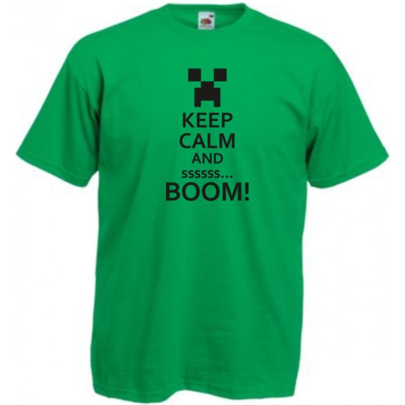 Keep Calm Minecraft Creeper gyerek rövid ujjú póló