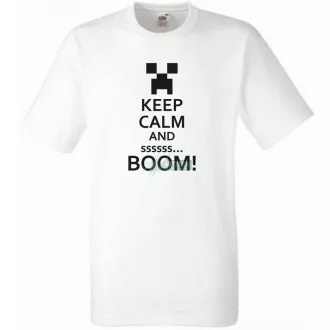 Keep Calm Minecraft Creeper gyerek rövid ujjú póló